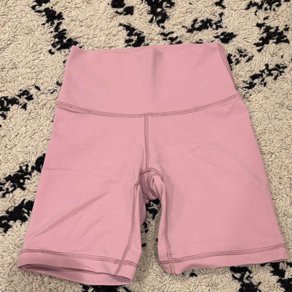 Aritzia TNA Pink Women's High-Waisted atheletic spandex Shorts